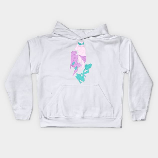 Three Graces Kids Hoodie by LucyDoesArt